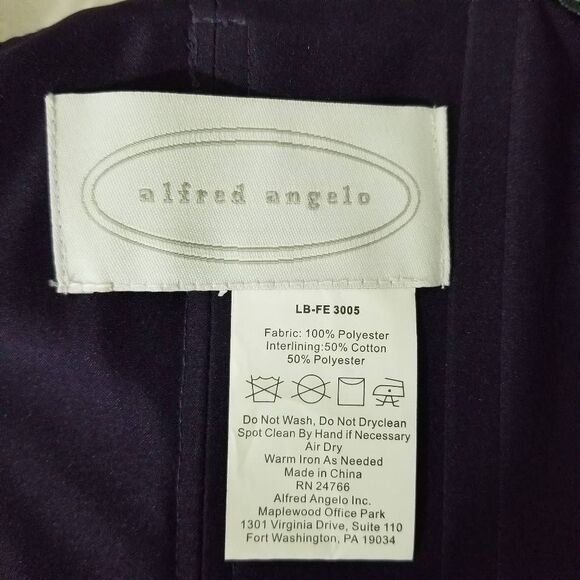 Formal Rhinestone Embellished Bodice  Strapless Purple Satin Long Gown Dress - Picture 10 of 11